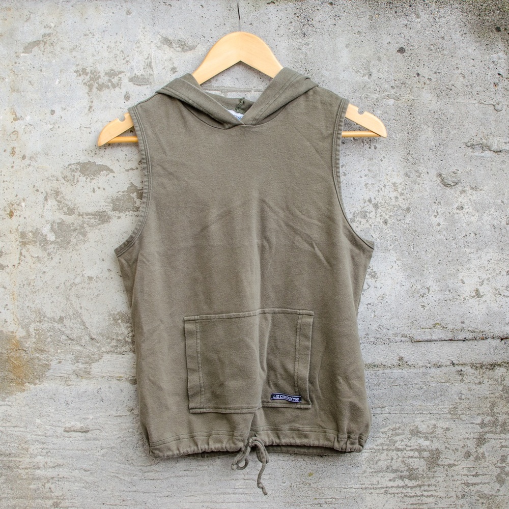 Green Tank top with Hood